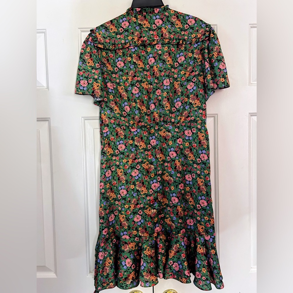 SALE NWT Sandro Paris floral asymmetrical ruffle dress - Picture 4 of 4